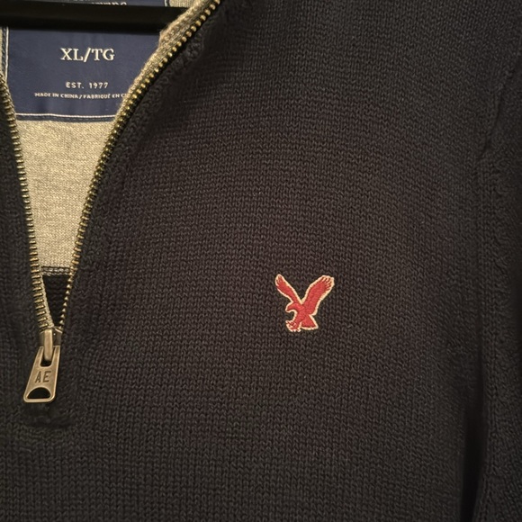 Men's American Eagle Knit Quarter Zip - Picture 3 of 7
